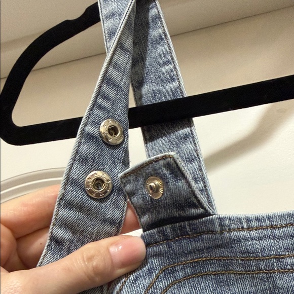 Versatile Denim and Plaid Maxi Dress - Picture 4 of 11